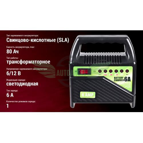 Зарядное устр-во PULSO BC-15860 6-12V/6A/15-80AHR/светодиодн.индик. (BC-15860)