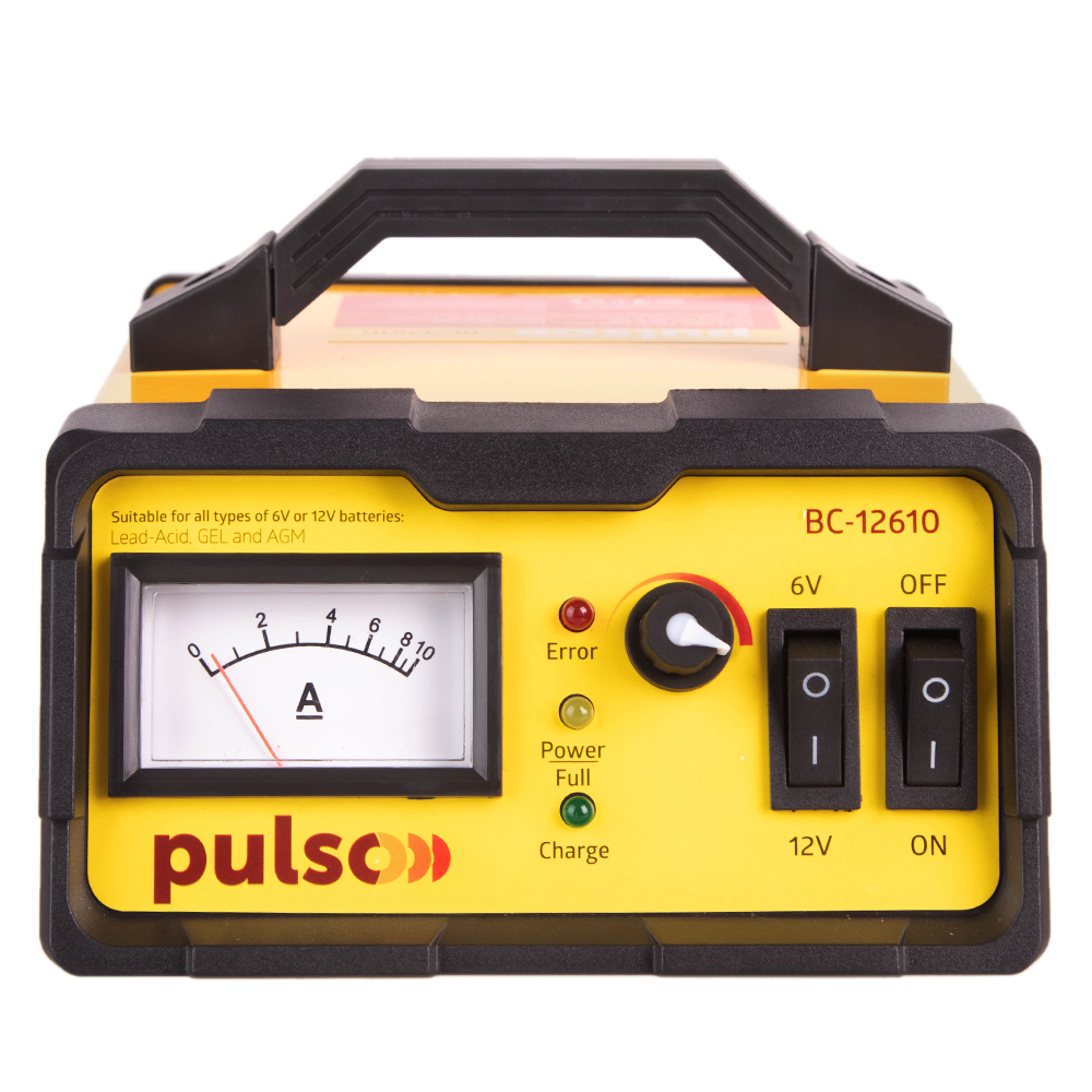 Зарядное устройство PULSO BC-12610 6-12V/0-10A/5-120AHR/LED-Ампер./Импульсное (BC-12610)