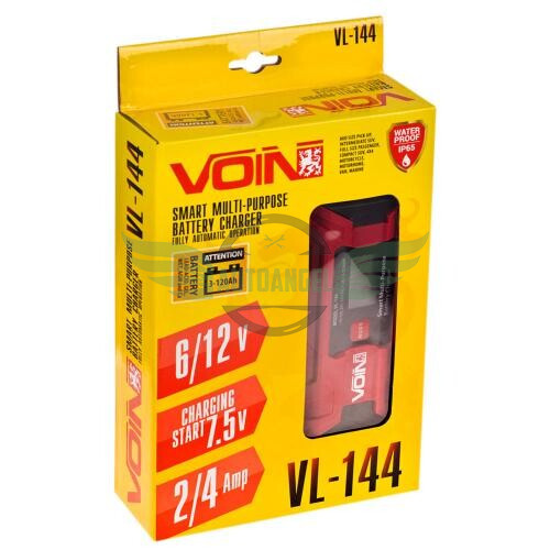 Зарядний пристрій VOIN VL-144 6&12V/0.8-4.0A/3-120AHR/LCD/Iмпульсний