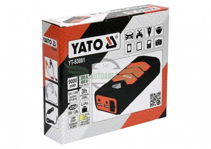 Пусковая батарея YATO Li-Pol 9 Ач 200/400 А YT-83081