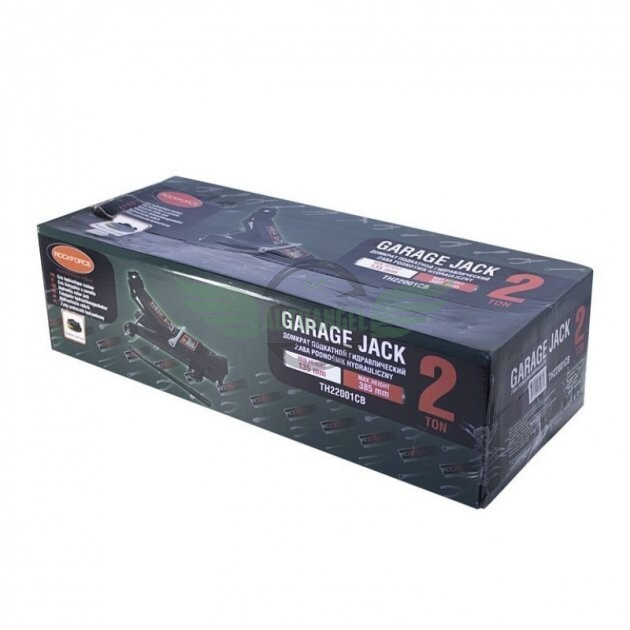 Домкрат підкатний Rock Force з гумовою накладкою 2 т h min 135 мм, h max 385 мм (RF-TH22001CB)