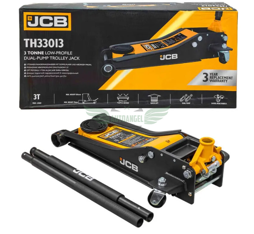 Домкрат підкатний гідравлічний JCB Tools 3т 75-505 мм JCB-TH33013