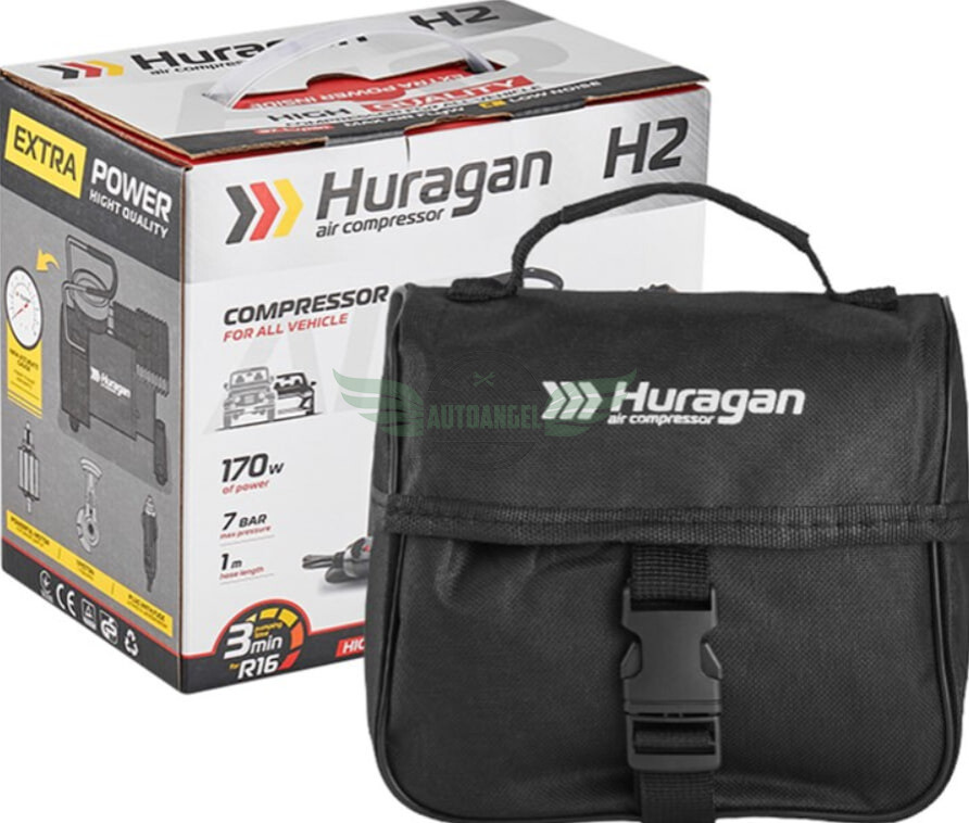 Автомобільний компресор Huragan 12 В 7 Атм 37 л/хв (H0200)