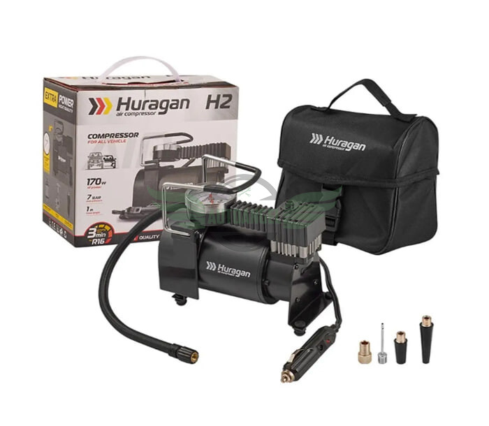Автомобільний компресор Huragan 12 В 7 Атм 37 л/хв (H0200)