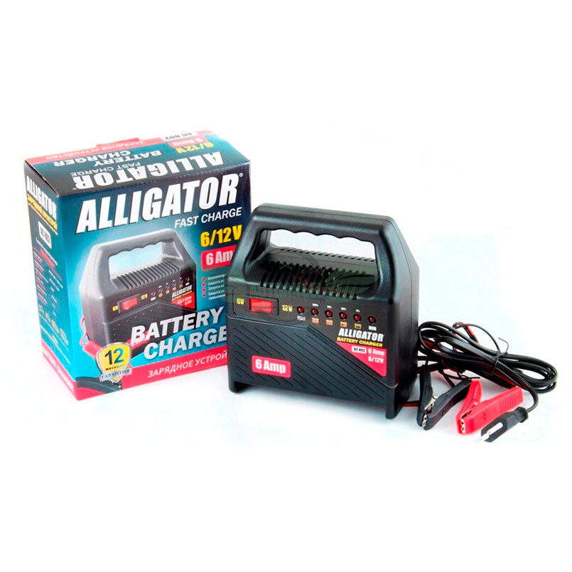 Зарядний пристрій АКБ Alligator 6/12V, 6А AC802