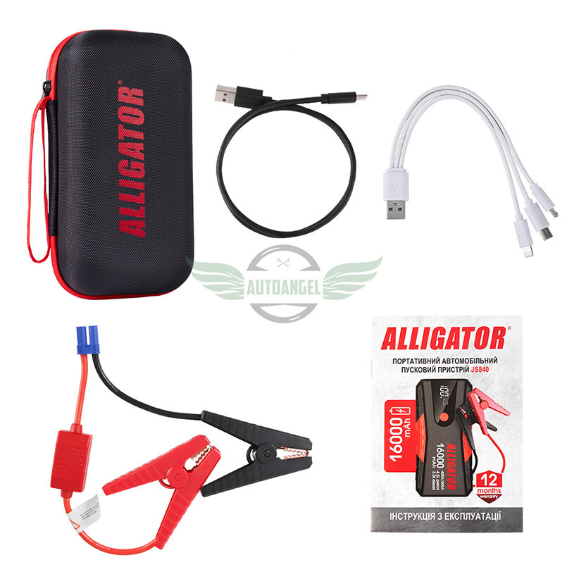 Пусковий пристрій Alligator Jump Starter 400A/800A 16000mAh JS840