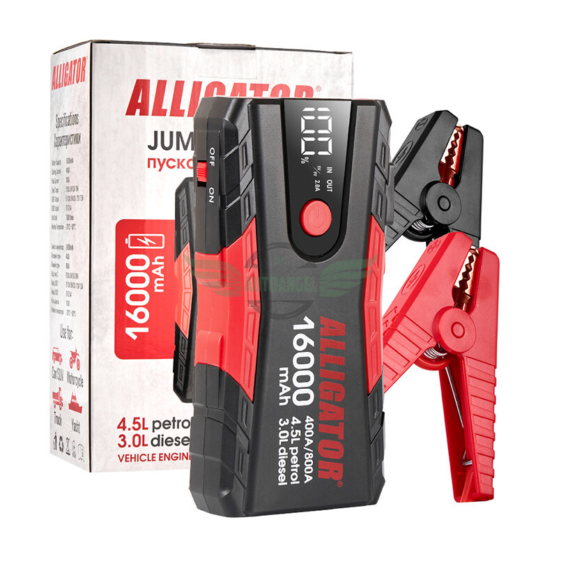 Пусковий пристрій Alligator Jump Starter 400A/800A 16000mAh JS840