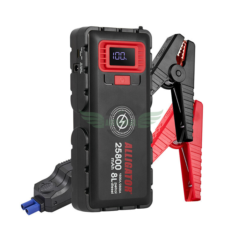 Пусковий пристрій Alligator Jump Starter 1500A/2500A 25800mAh зі Smart-клемами JS848