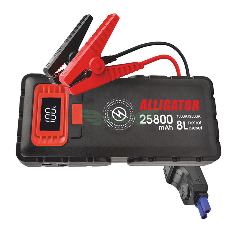 Пусковий пристрій Alligator Jump Starter 1500A/2500A 25800mAh зі Smart-клемами JS848