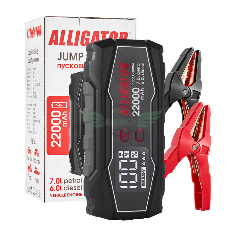 Пусковое устройство Alligator Jump Starter 1000A/2000A 22000mAh JS845