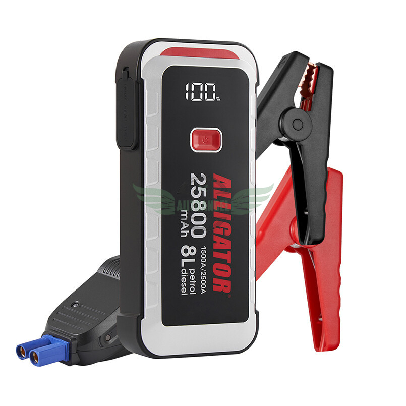 Пусковое устройство Alligator Jump Starter 1500A/2500A 25800mAh со Smart-клемами JS847