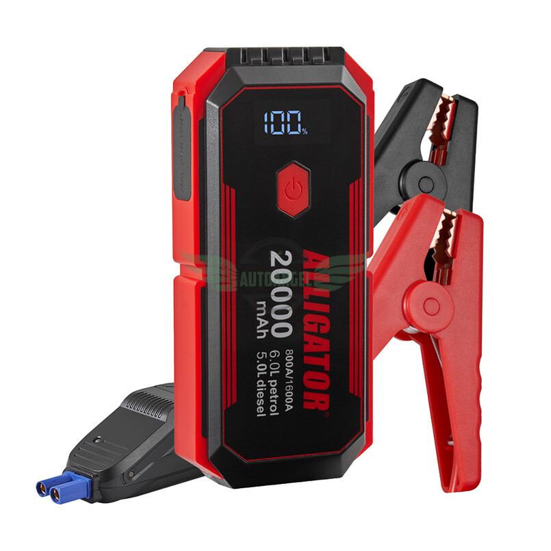Пусковий пристрій Alligator Jump Starter 800A/1600A 20000mAh зі Smart-клеммами JS843