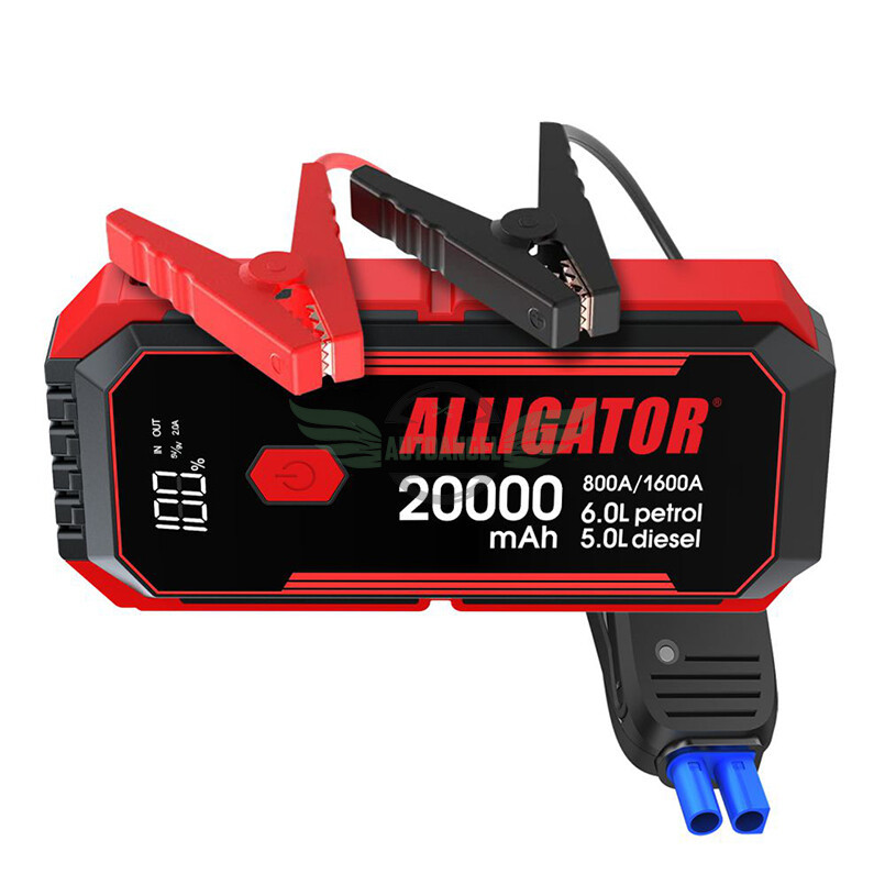 Пусковий пристрій Alligator Jump Starter 800A/1600A 20000mAh зі Smart-клеммами JS843