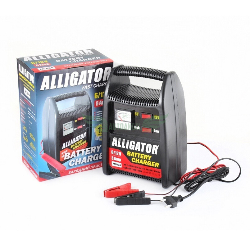Зарядний пристрій АКБ Alligator 6/12V, 8А AC804