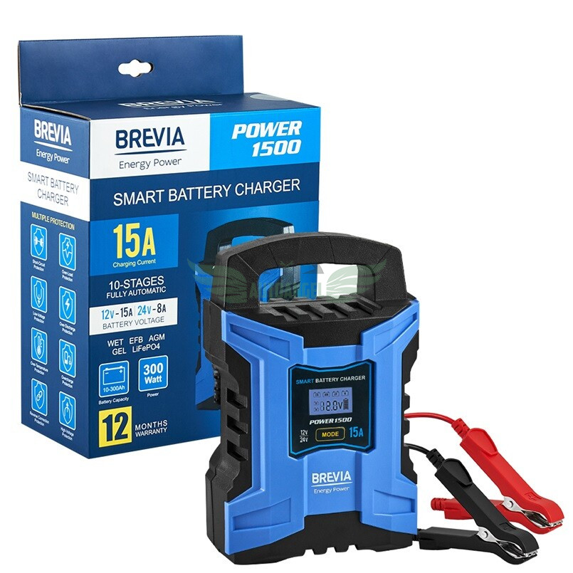 Зарядное устройство для АКБ Brevia Power1500 15A, 12V/24V 21500EP