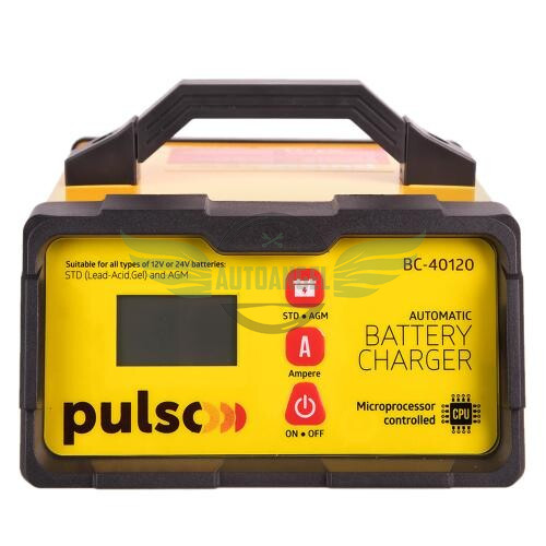 Зарядний пристрій PULSO BC-40120 12&24V/2-5-10A/5-190AHR/LCD/Iмпульсний