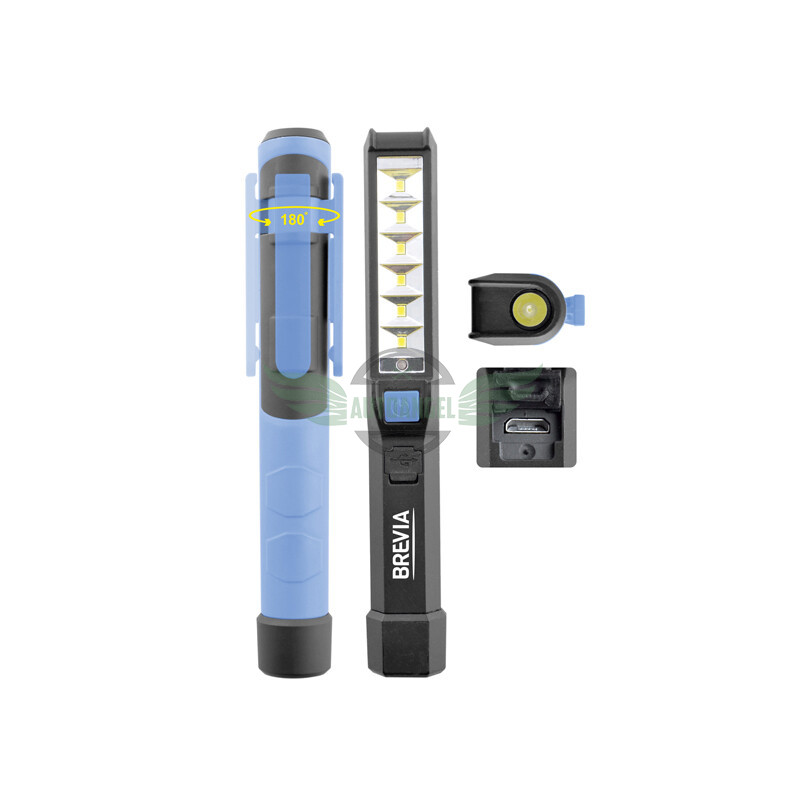 Ліхтар LED інспекційний Brevia Pen Light 6SMD+1W LED 150lm 900mAh+microUSB 11210