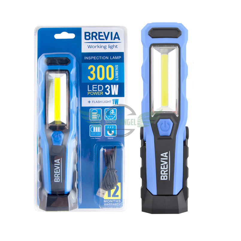 Ліхтар LED інспекційний Brevia 8SMD+1W LED 300lm 2000mAh+microUSB 11320